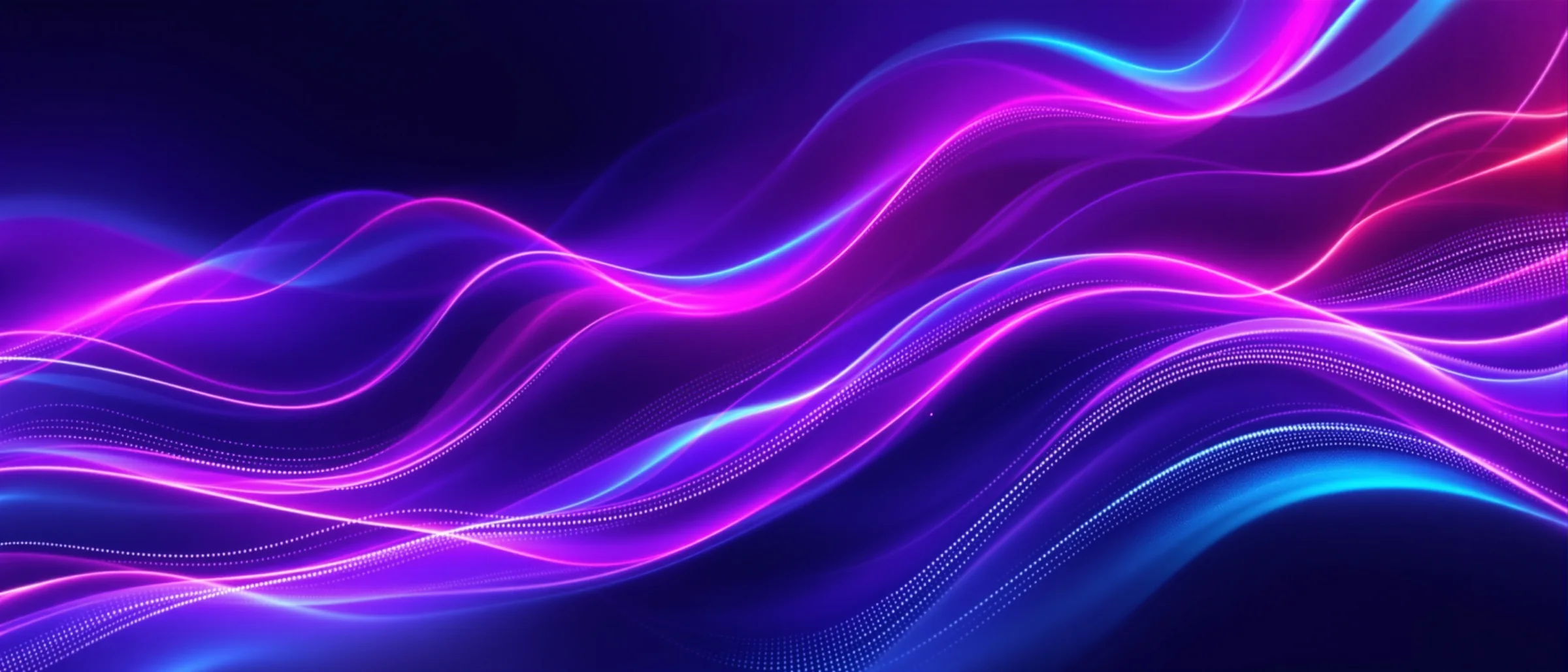 Faixas de luz violeta e turquesa em movimento